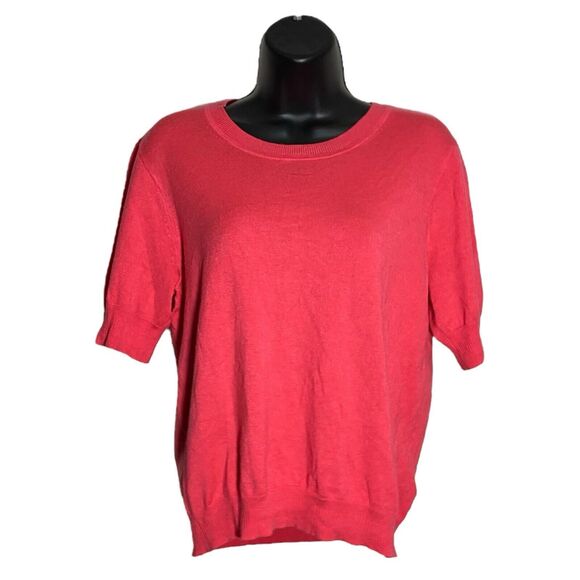 J Crew Sweater Womens S Pink Pullover Silk Blend Shirt Short Sleeve Lightweight - Picture 1 of 7